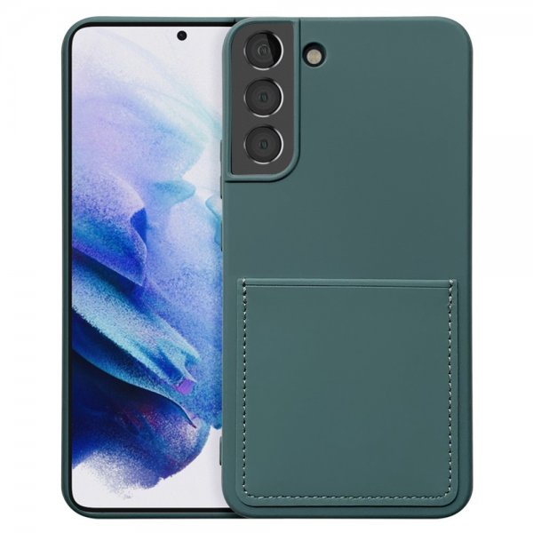 Samsung Galaxy S22 Plus Cover Silikone Kortholder Lysegrønn