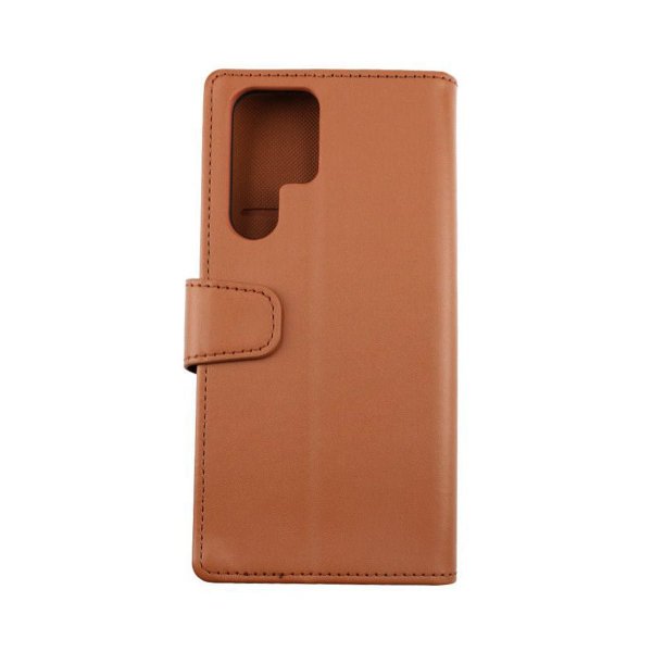Samsung Galaxy S22 Ultra Fodral Utfällbart Kortfack Brun
