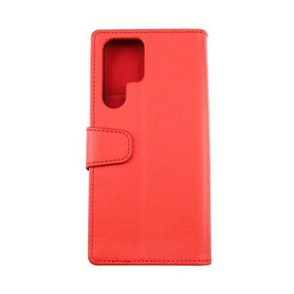 Samsung Galaxy S22 Ultra Fodral Utfällbart Kortfack Röd