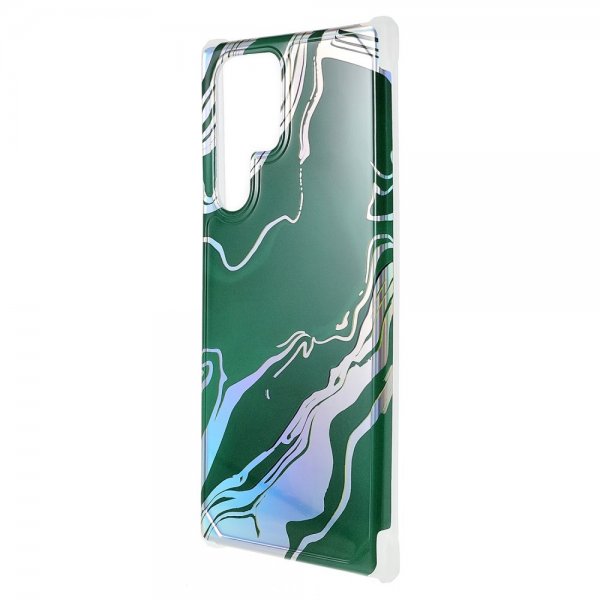 Samsung Galaxy S22 Ultra Skal Marmor Mörkgrön
