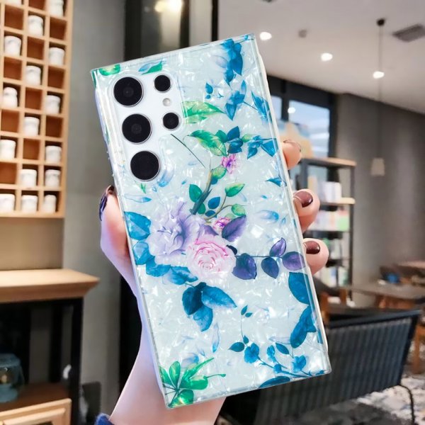 Samsung Galaxy S22 Ultra Skal Marmormönster Rosor