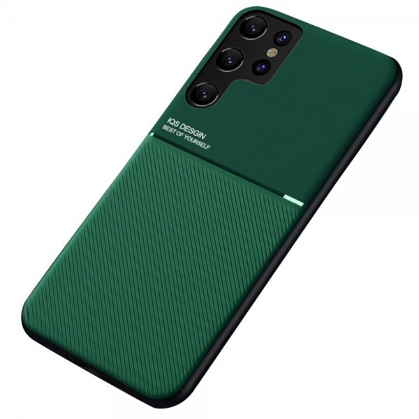 Samsung Galaxy S22 Ultra Skal med Metallplatta Grön