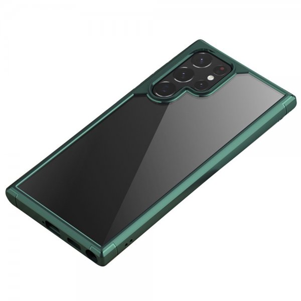 Samsung Galaxy S22 Ultra Skal Transparent Baksida Grön