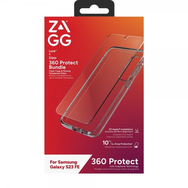Samsung Galaxy S23 FE Skal och Skärmskydd Luxe & Glass 360 Protect Bundle