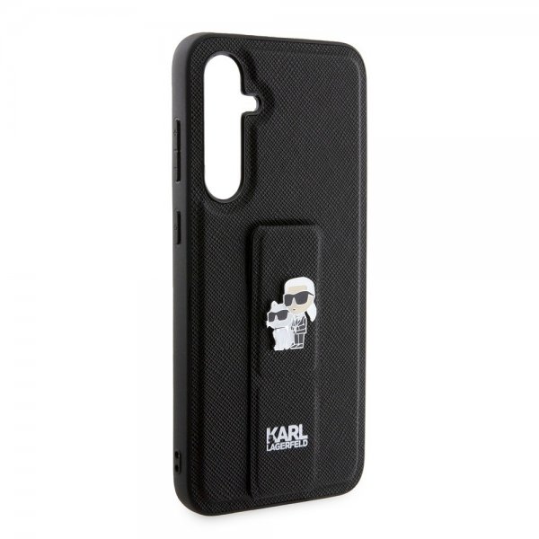 Samsung Galaxy S23 FE Skal Saffiano Grip Stand Svart