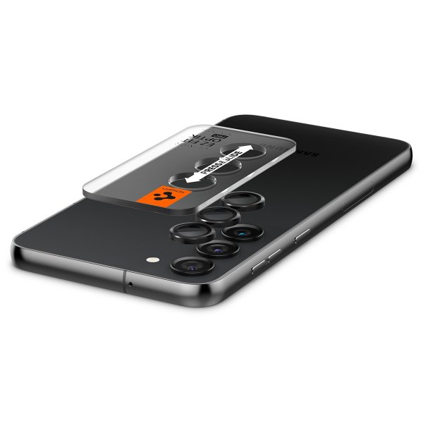 Samsung Galaxy S23/S23 Plus/S24 Kameraskydd GLAS.tR EZ Fit Optik Pro 2-pack Svart