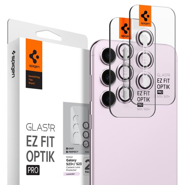 Samsung Galaxy S23/Galaxy S23 Plus Kameralinsskydd GLAS.tR EZ Fit Optik Pro 2-pack Lavender