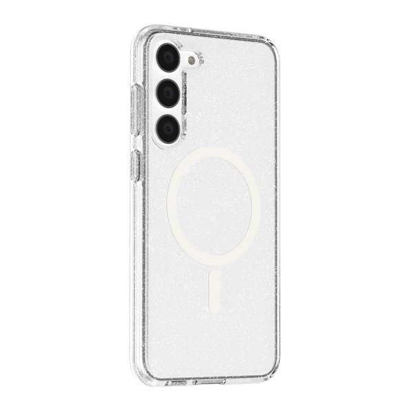 Samsung Galaxy S23 Skal Glitter MagSafe Transparent