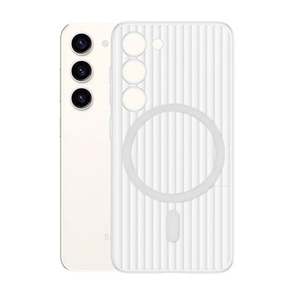 Samsung Galaxy S23 Skal Korrugerad MagSafe Transparent