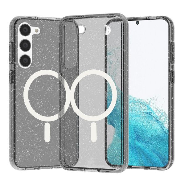 Samsung Galaxy S23 Plus Skal Glitter MagSafe Svart