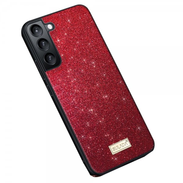 Samsung Galaxy S23 Plus Skal Glitter Röd