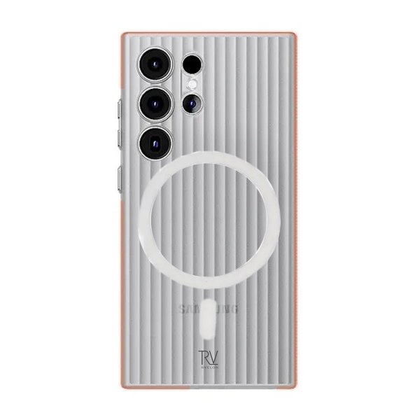 Samsung Galaxy S23 Ultra Skal Korrugerad MagSafe Orange