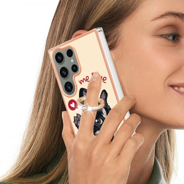 Samsung Galaxy S23 Ultra Skal med Finger Ring Motiv Give Me Five