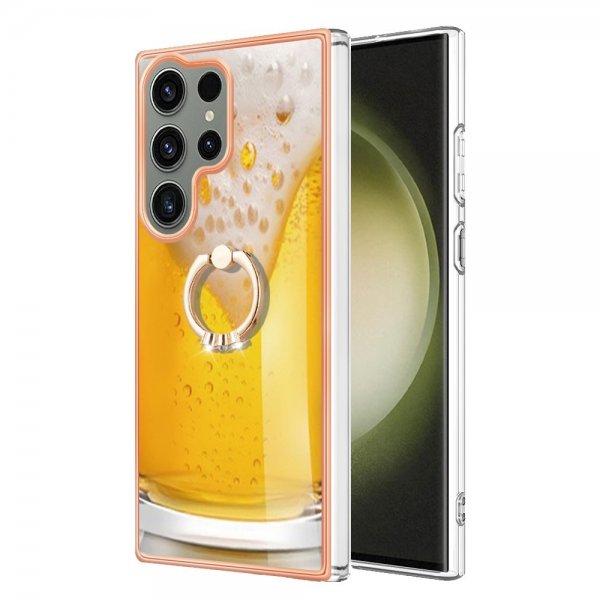 Samsung Galaxy S23 Ultra Skal med Finger Ring Motiv Öl