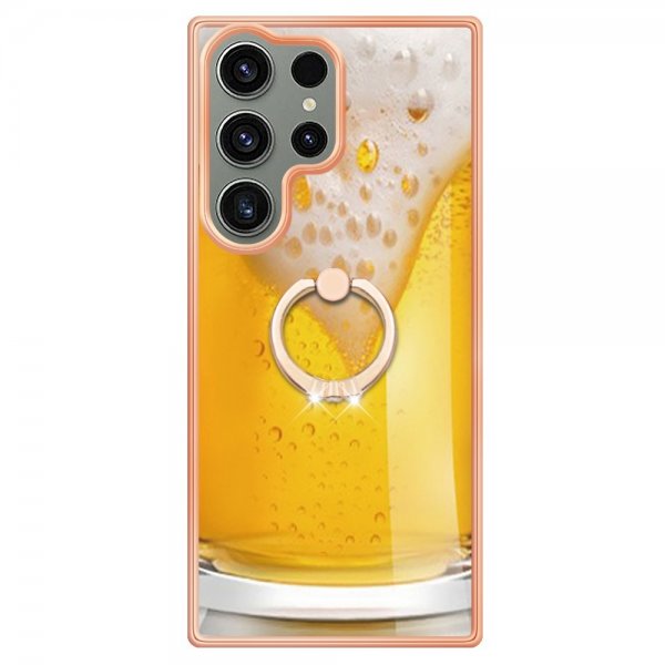 Samsung Galaxy S23 Ultra Skal med Finger Ring Motiv Öl