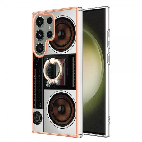 Samsung Galaxy S23 Ultra Skal med Finger Ring Motiv Radio
