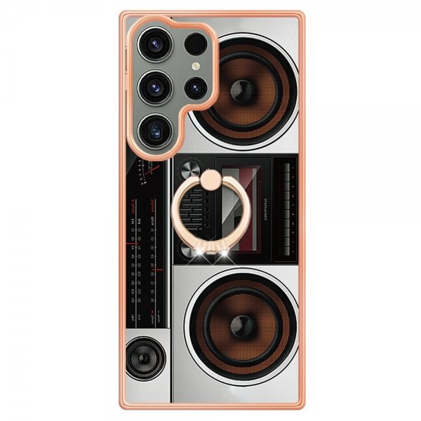 Samsung Galaxy S23 Ultra Skal med Finger Ring Motiv Radio