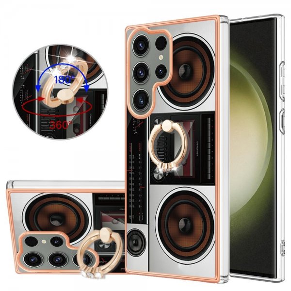 Samsung Galaxy S23 Ultra Skal med Finger Ring Motiv Radio