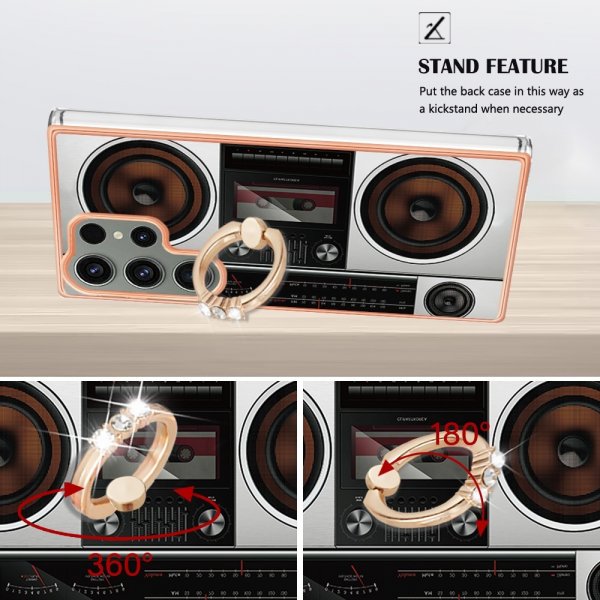 Samsung Galaxy S23 Ultra Skal med Finger Ring Motiv Radio