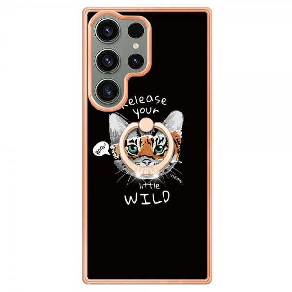 Samsung Galaxy S23 Ultra Skal med Finger Ring Motiv Release Your Little Wild