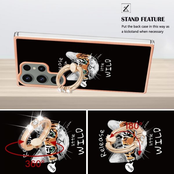 Samsung Galaxy S23 Ultra Skal med Finger Ring Motiv Release Your Little Wild