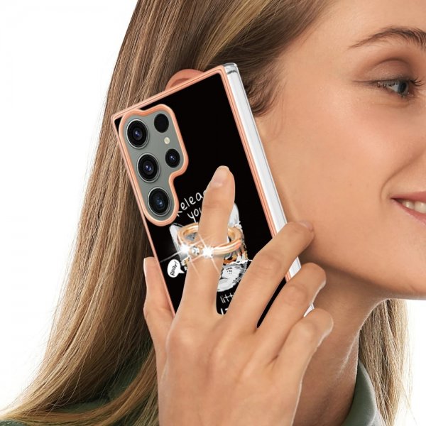 Samsung Galaxy S23 Ultra Skal med Finger Ring Motiv Release Your Little Wild