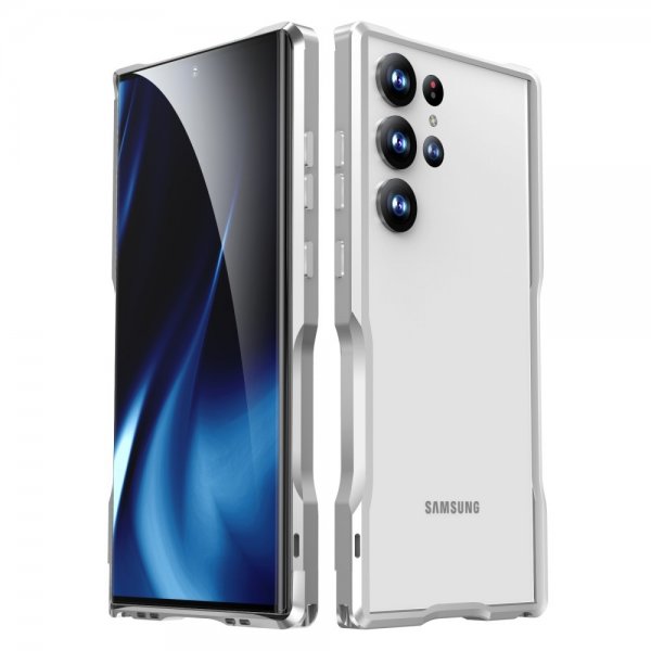 Samsung Galaxy S23 Ultra Skal Metal Bumper Silver