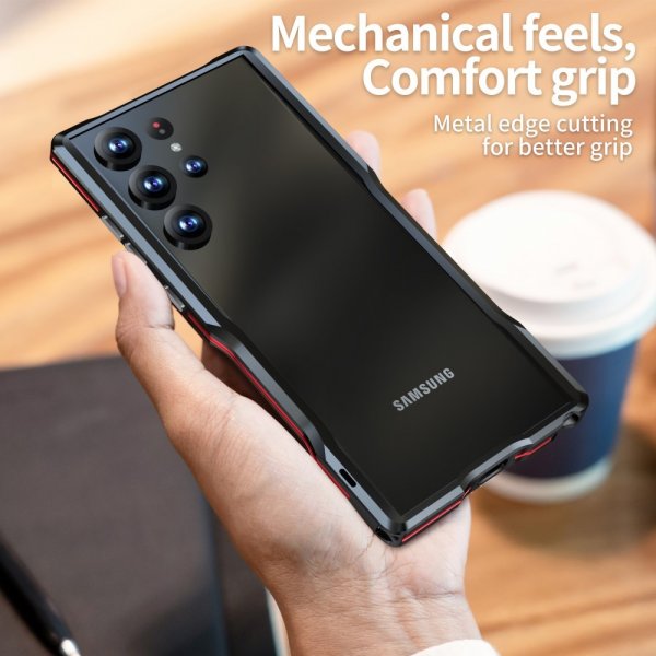 Samsung Galaxy S23 Ultra Skal Metal Bumper Silver