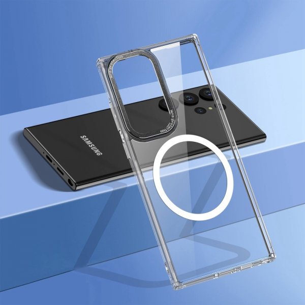 Samsung Galaxy S23 Ultra Skal Transparent MagSafe Svart