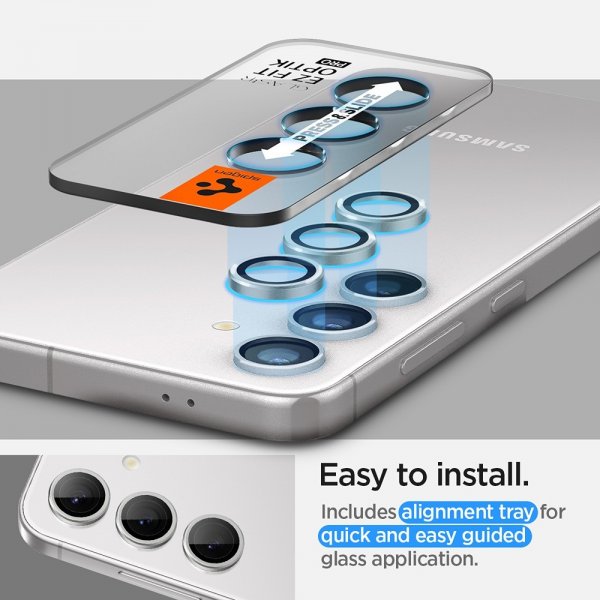 Samsung Galaxy S24 Plus Kameraskydd GLAS.tR EZ Fit Optik Pro 2-pack Grå