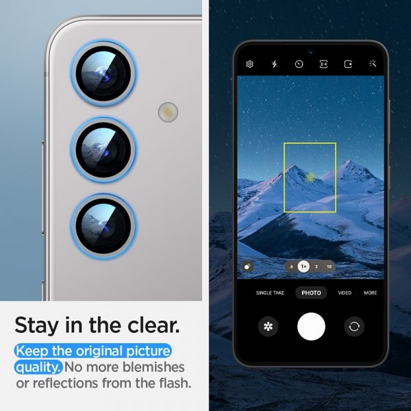 Samsung Galaxy S24 Plus Kameraskydd GLAS.tR EZ Fit Optik Pro 2-pack Grå