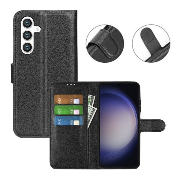 Samsung Galaxy S24 Plus Fodral med Stativ Svart