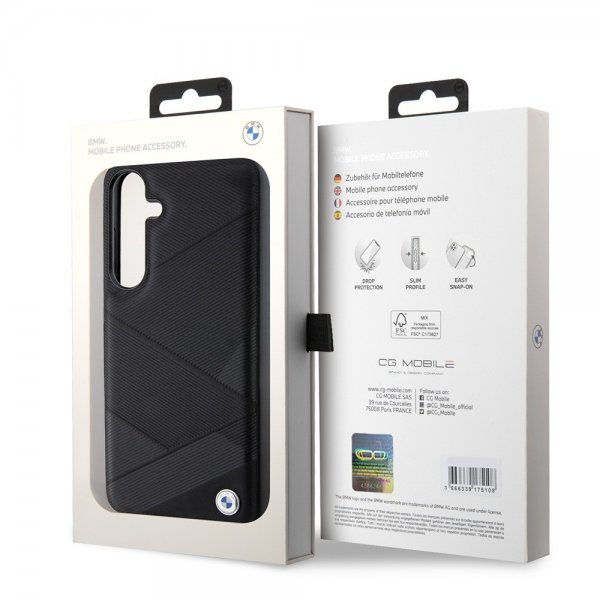 Samsung Galaxy S24 Plus Skal Genuine Leather Textured Svart