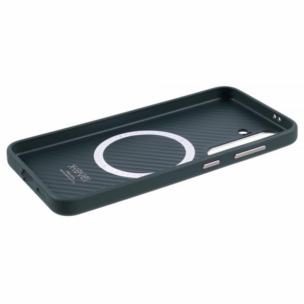 Samsung Galaxy S24 Plus Skal Lädertextur MagSafe Grön