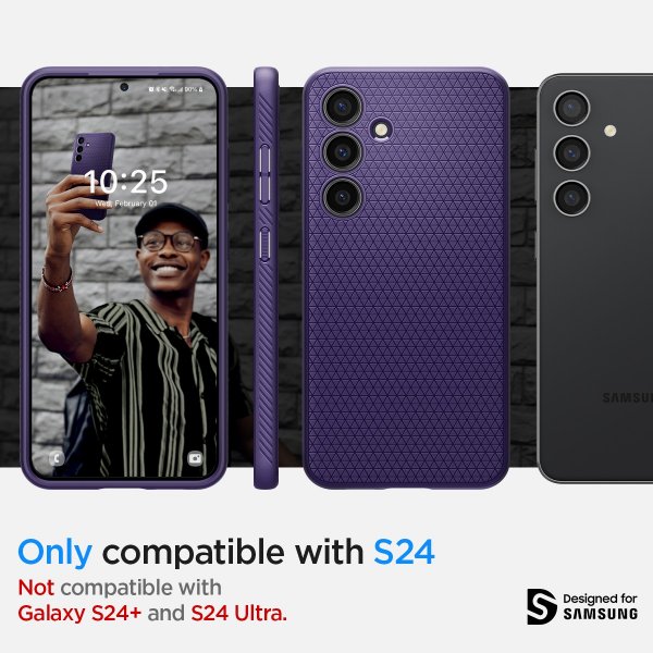 Samsung Galaxy S24 Skal Liquid Air Deep Purple