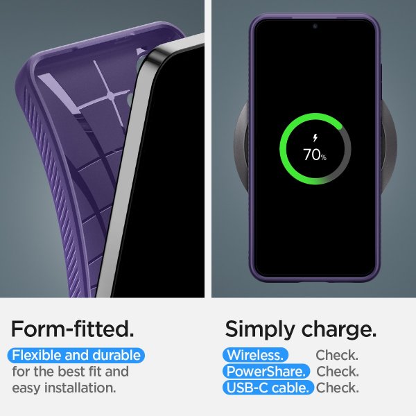 Samsung Galaxy S24 Skal Liquid Air Deep Purple