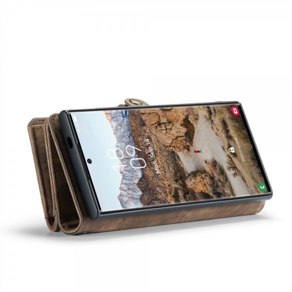 Samsung Galaxy S24 Ultra Fodral 008 Series Löstagbart Skal Brun