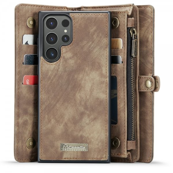 Samsung Galaxy S24 Ultra Fodral 008 Series Löstagbart Skal Brun
