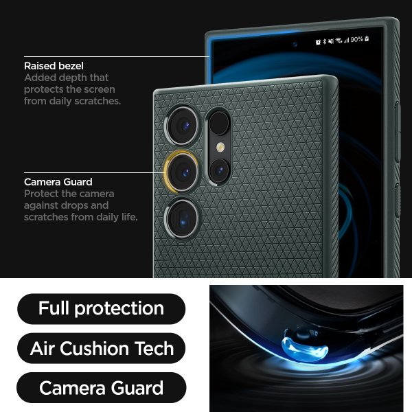 Samsung Galaxy S24 Ultra Skal Liquid Air Abyss Green