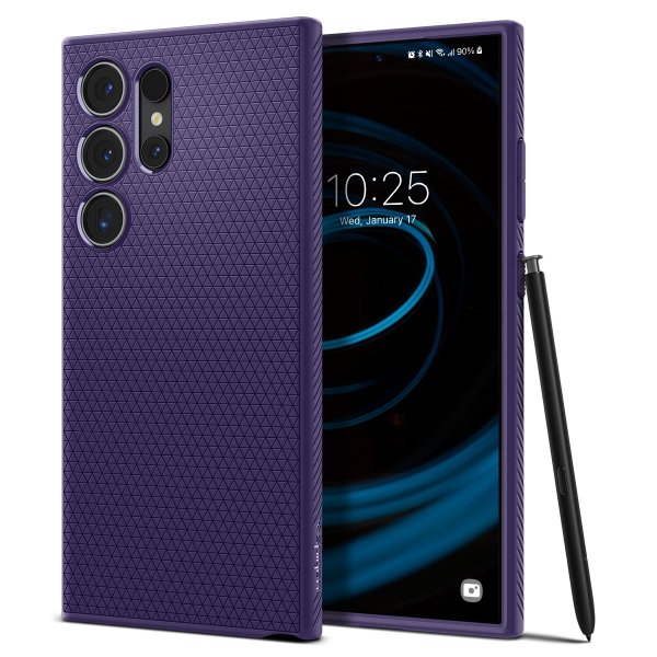 Samsung Galaxy S24 Ultra Skal Liquid Air Deep Purple