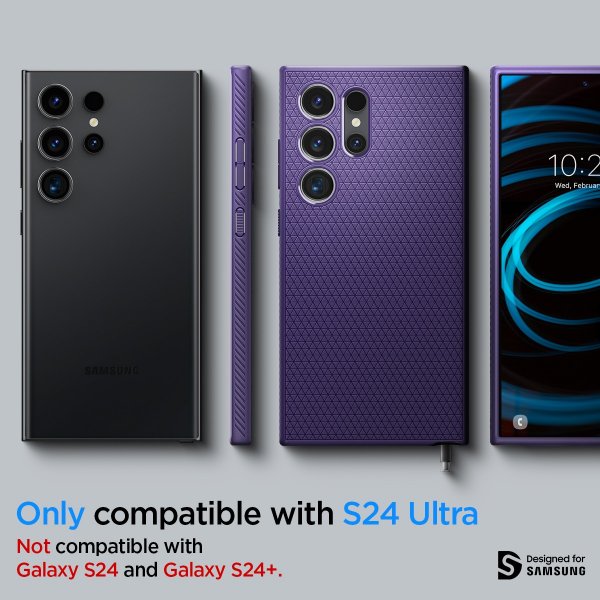 Samsung Galaxy S24 Ultra Skal Liquid Air Deep Purple