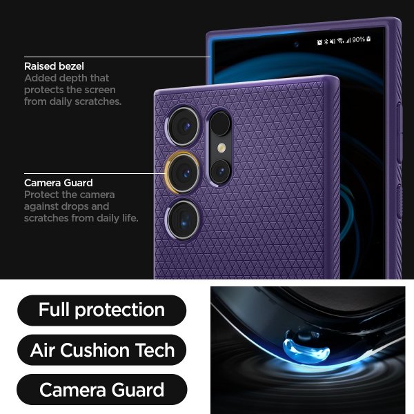 Samsung Galaxy S24 Ultra Skal Liquid Air Deep Purple
