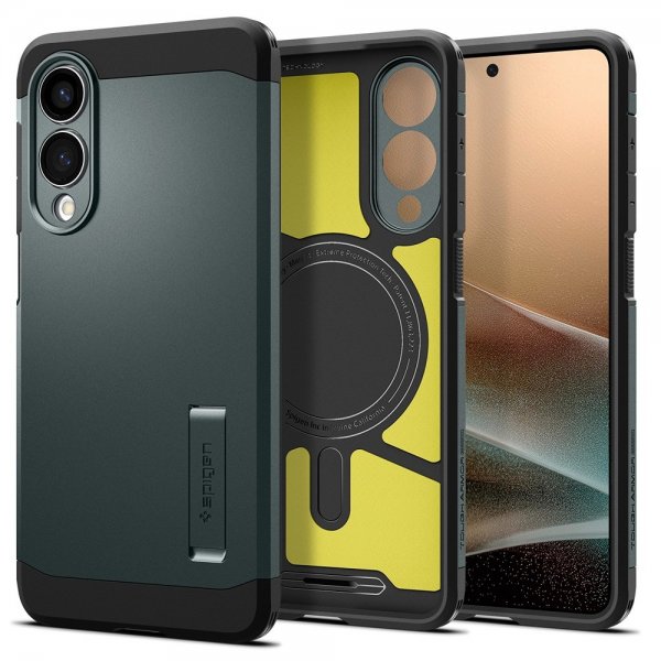 Samsung Galaxy S25 Edge Skal Tough Armor MagFit Abyss Green