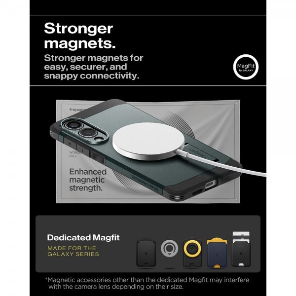 Samsung Galaxy S25 Edge Skal Tough Armor MagFit Abyss Green