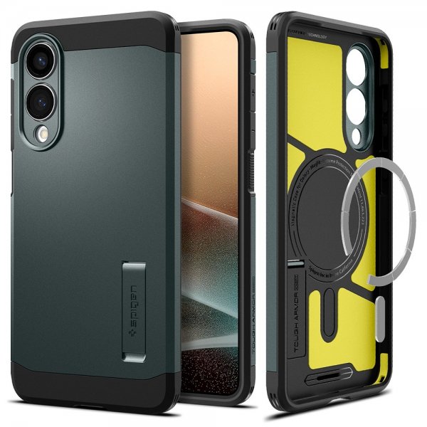 Samsung Galaxy S25 Edge Skal Tough Armor MagFit Abyss Green