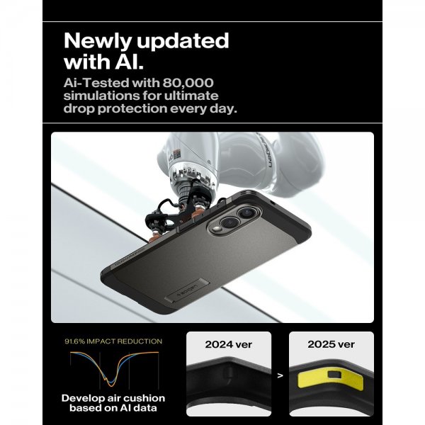 Samsung Galaxy S25 Edge Skal Tough Armor MagFit Gunmetal