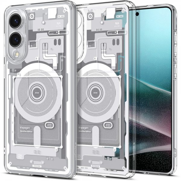 Samsung Galaxy S25 Edge Skal Ultra Hybrid Zero One MagFit Vit
