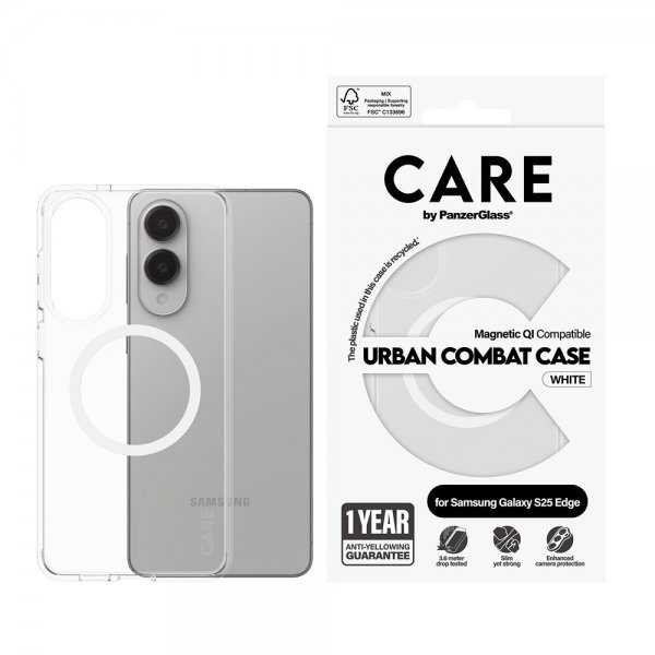 Samsung Galaxy S25 Edge Skal Urban Combat MagSafe Vit