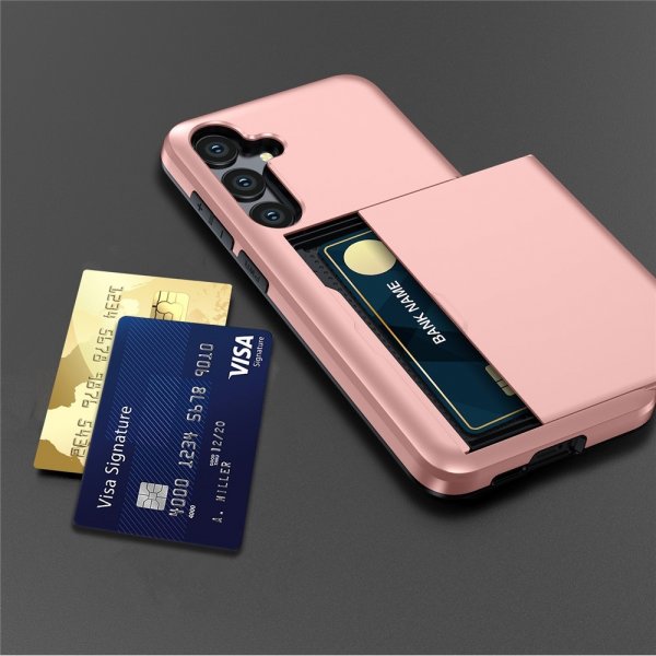Samsung Galaxy S25 FE Skal Card Slide Mörkgrön