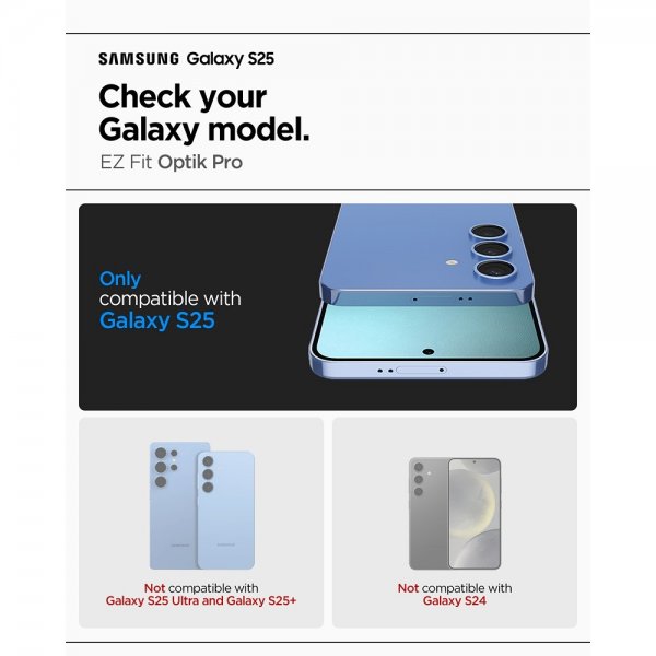 Samsung Galaxy S25 Kameraskydd GLAS.tR EZ Fit Optik Pro 2-pack